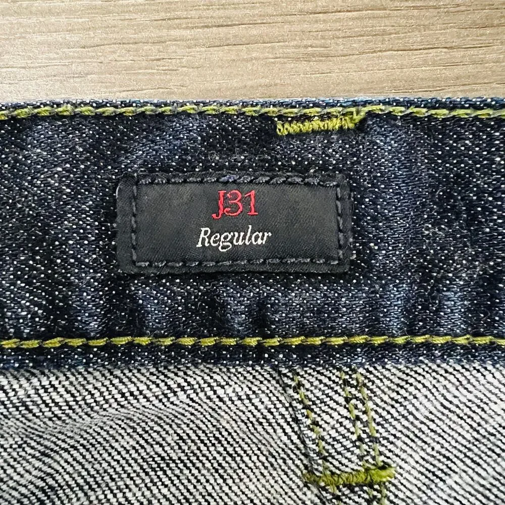 AJ Armani Jeans Men's 38X32 (Measures 38X30) Blue J31 Regular Straight Leg Denim